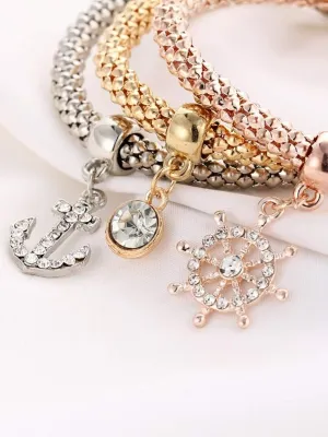 3pcs Elegant Stackable Hand Bangle Bracelet Set 